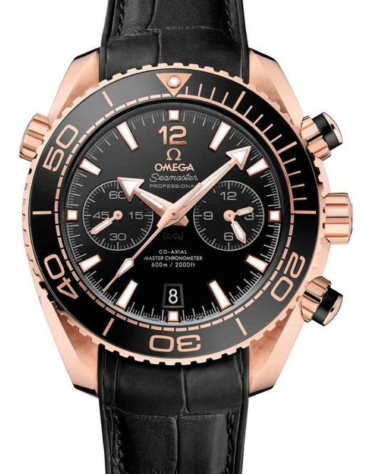 Omega Seamaster Planet Ocean 600M Czarny 45.5 mm Złoto rozowe