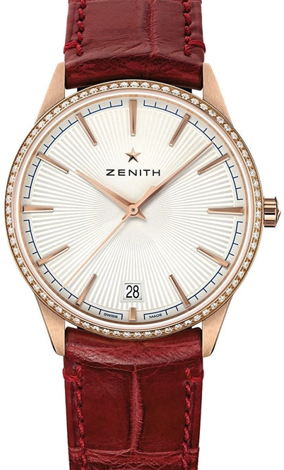 Zenith Elite Classic Srebrny 36 mm Złoto różowe
