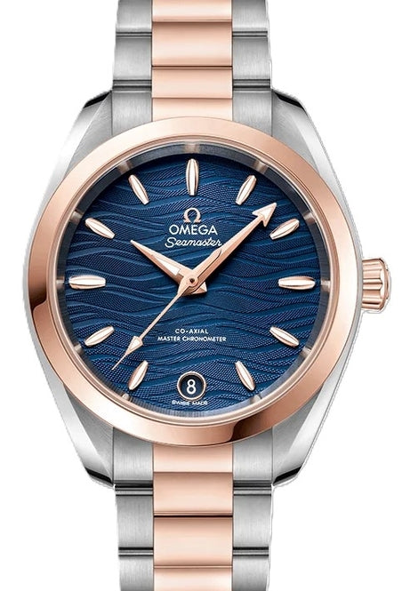 Omega Seamaster Aqua Terra 150 M Niebieski 34 mm Zloto/Stal