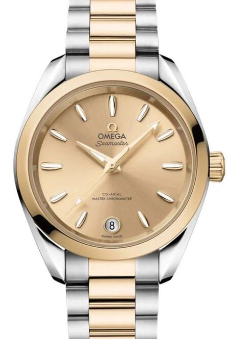 Omega Seamaster Aqua Terra 34 mm Zloto/Stal Zołty