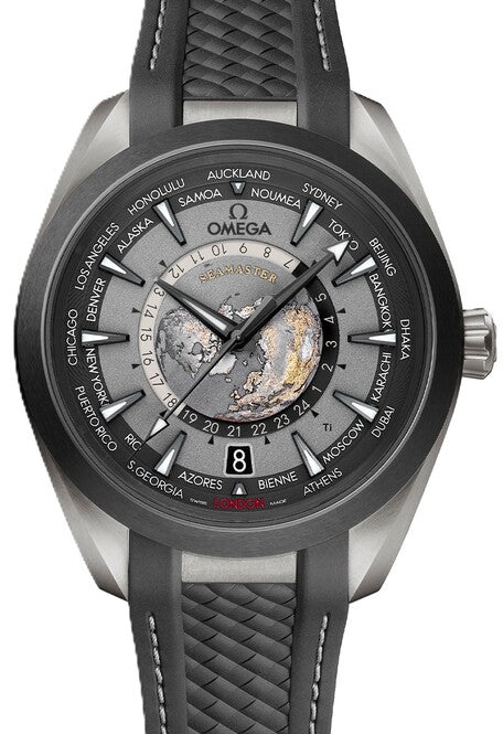 Omega Seamaster Aqua Terra Worldtimer 43 mm Tytan Szary
