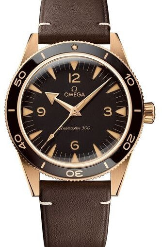 Omega Seamaster 300 M Brązowy 41 mm Zloto/Stal