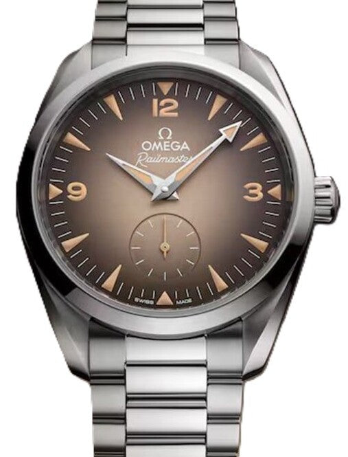 Omega Seamaster Railmaster 38 mm Stal Brazowy