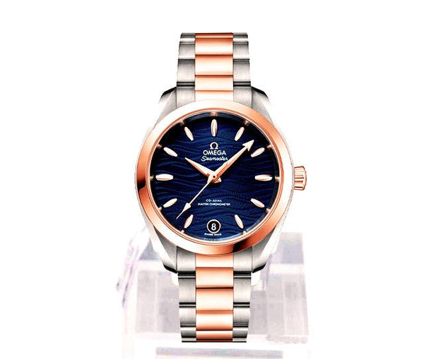 Omega Seamaster Aqua Terra 150 M 34mm Niebieski Złoto/Stal