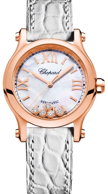 Chopard Happy Sport Masa perłowa 30 mm Złoto różowe