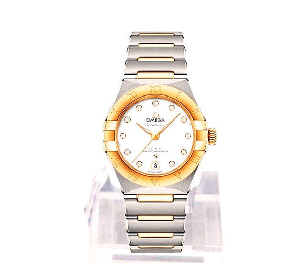 Omega Constellation Co-Axial 29mm Masa perłowa Złoto/Stal