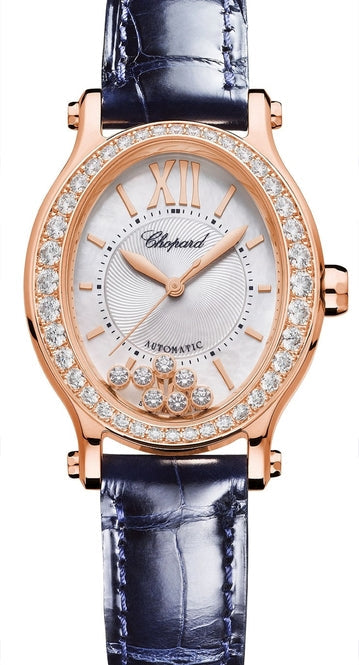 Chopard Happy Sport Oval Masa perłowa 31 mm Złoto różowe