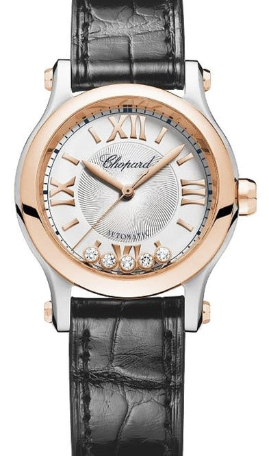 Chopard Happy Sport Srebrny 30 mm Złoto/Stal