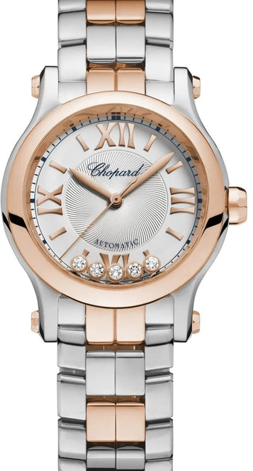 Chopard Happy Sport Srebrny 30 mm Złoto/Stal