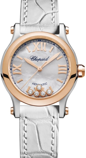 Chopard Happy Sport Masa perłowa 30 mm Złoto/Stal