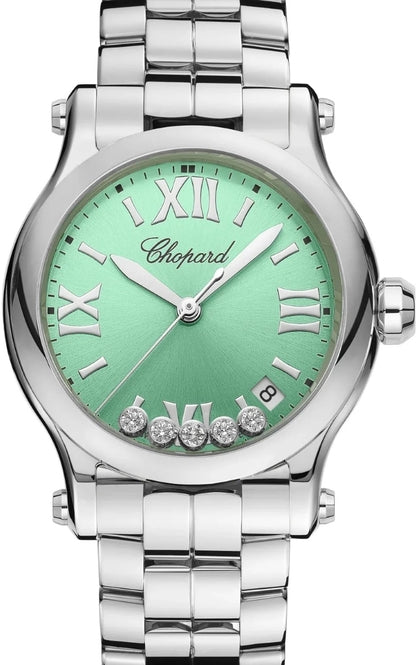 Chopard Happy Sport Zielony 36 mm Stal