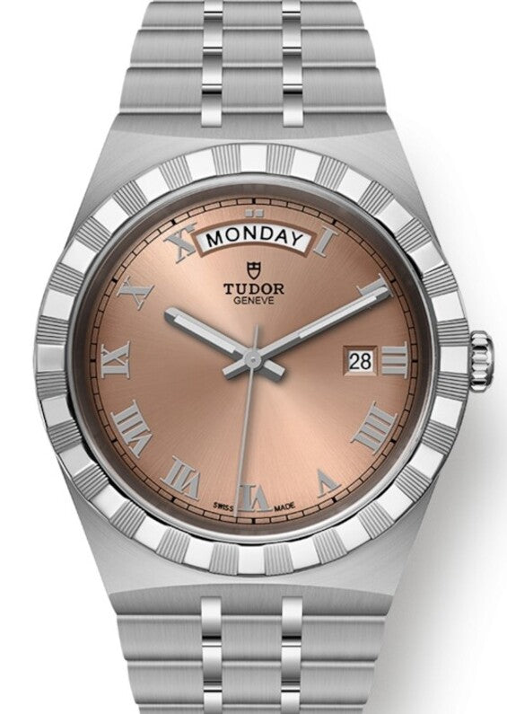 Tudor Royal Różowy 41 mm Stal