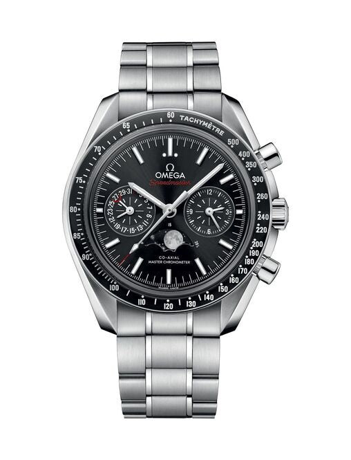 Omega Speedmaster Moonphase Czarny 44.25 mm Stal