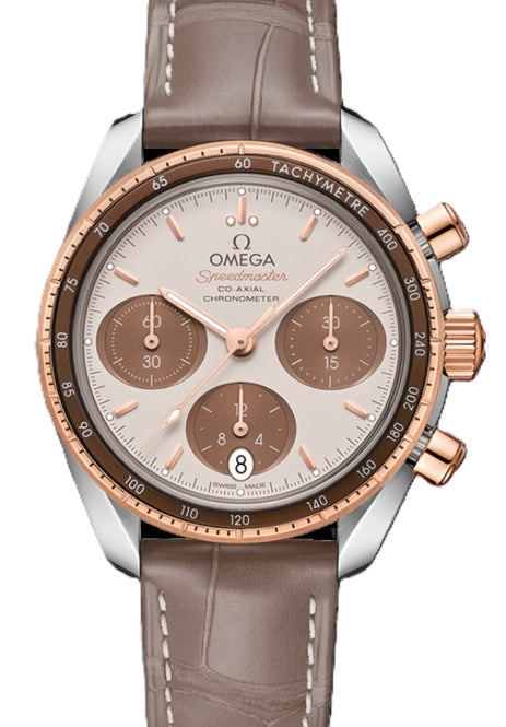 Omega Speedmaster Co-Axial Chronograph Bialy 38 mm Zloto/Stal