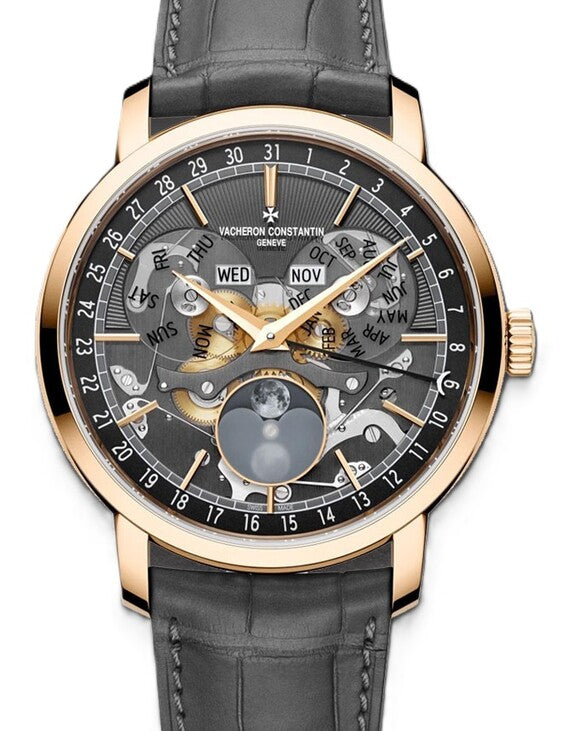 Vacheron Constantin Traditionnelle Czarny 41 mm Złoto różowe