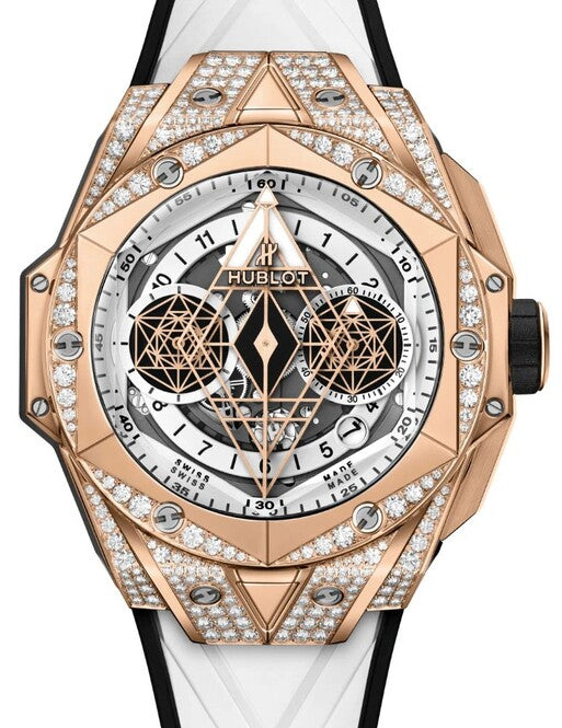 Hublot Big Bang Sang Bleu Szkieletowany 45 mm Złoto różowe