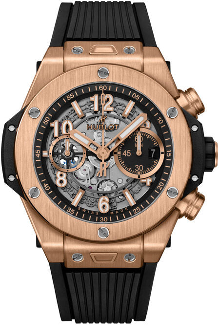 Hublot Big Bang Unico Szkieletowany 44 mm Złoto różowe