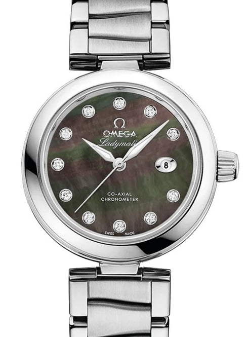 Omega De Ville Ladymatic Co-Axial Masa perlowa 34 mm Stal