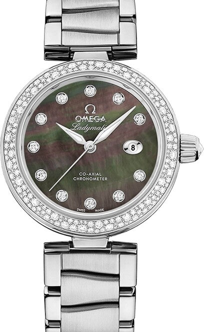 Omega De Ville Ladymatic 34 mm Stal Masa perlowa
