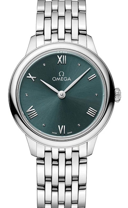 Omega De Ville Prestige 27.5 mm Stal Zielony