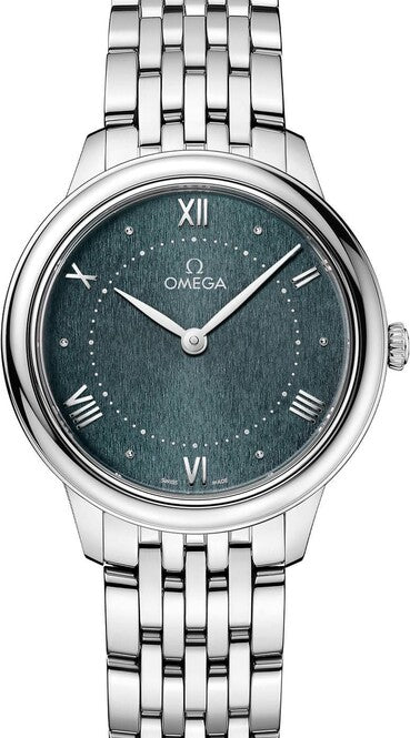 Omega De Ville Prestige 30 mm Stal Zielony