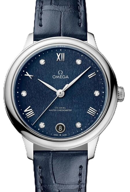 Omega De Ville Prestige 34 mm Stal Niebieski