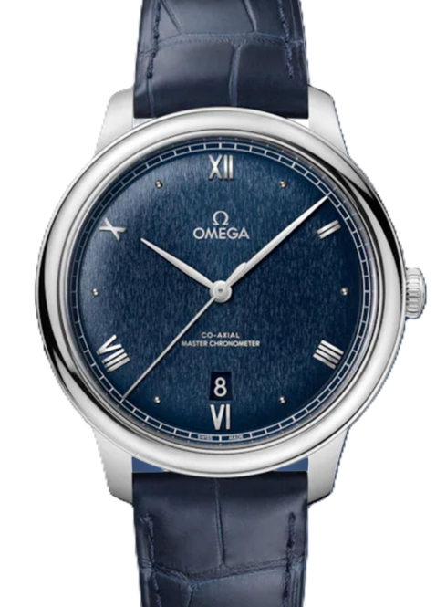 Omega De Ville Co-Axial 40 mm Stal Niebieski