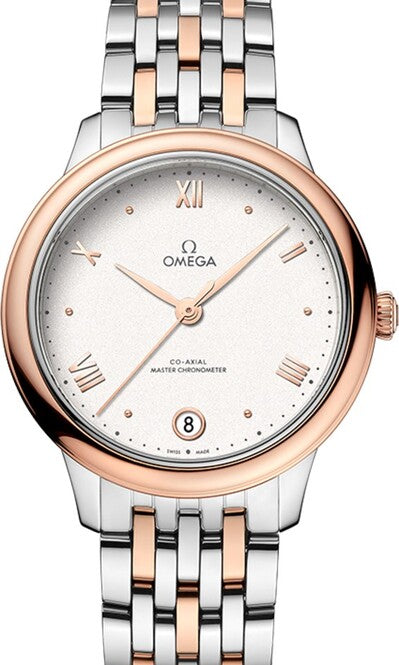 Omega De Ville Prestige 34 mm Zloto/Stal Srebrny