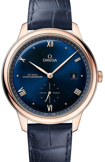 Omega De Ville Prestige 41 mm Zloto rozoweNiebieski
