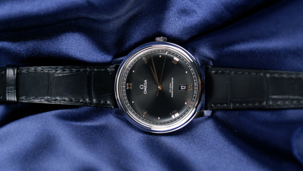 Omega De Ville Co-Axial Czarny 40 mm Stal