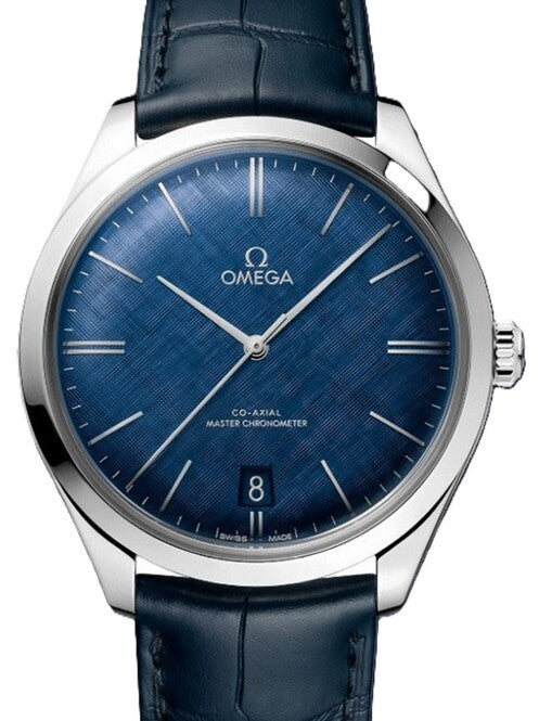 Omega De Ville Trésor 40 mm Stal Niebieski