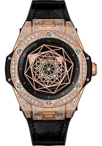 Hublot Big Bang Sang Bleu Czarny 39mm Złoto różowe