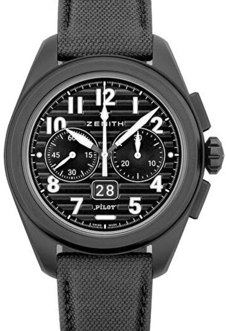 Zenith Pilot Big Date Flyback Czarny 42 mm Ceramika