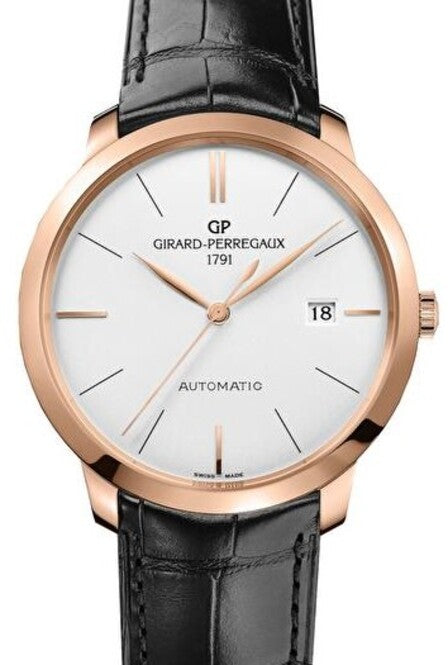 Girard Perregaux 1966 Srebrny 40 mm Złoto różowe