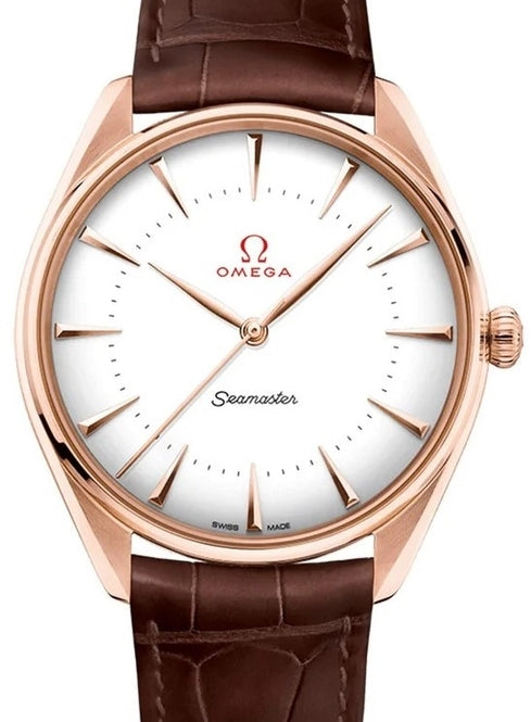 Omega Seamaster Olympic 39.5 mm Zloto rozoweBiały