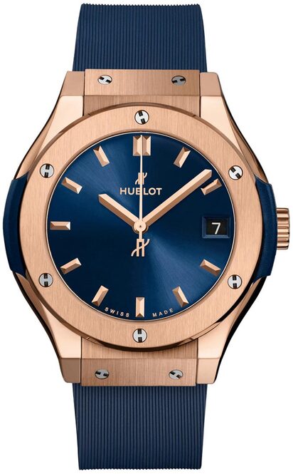 Hublot Classic Fusion Blue 42 mm Złoto różowe