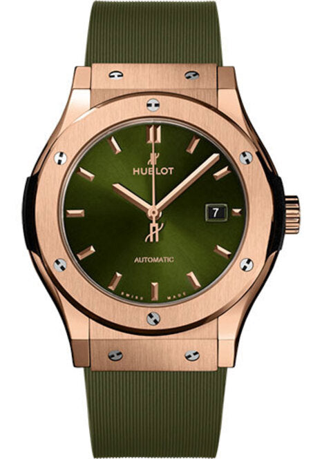 Hublot Classic Fusion Zielony 42 mm Złoto różowe