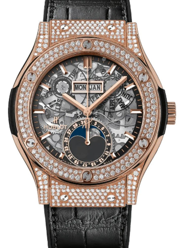 Hublot Classic Fusion Szkieletowany 42mm Złoto różowe