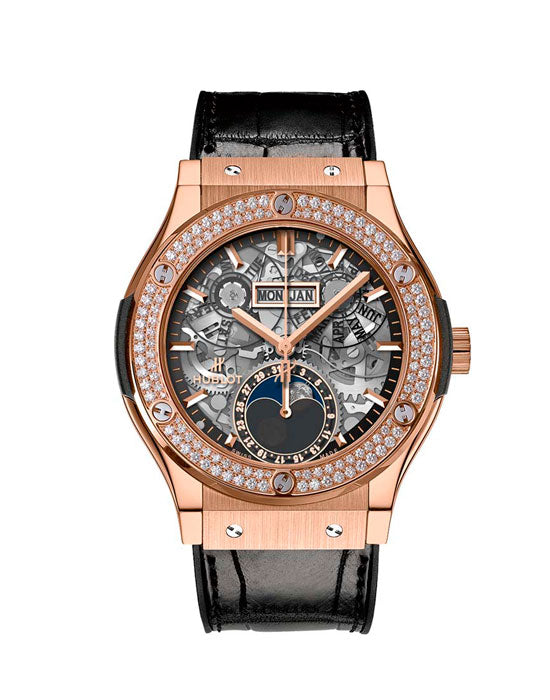 Hublot Classic Fusion Szkieletowany 42mm Złoto różowe
