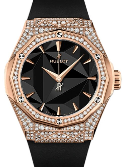 Hublot Classic Fusion Czarny 40 mm Złoto różowe