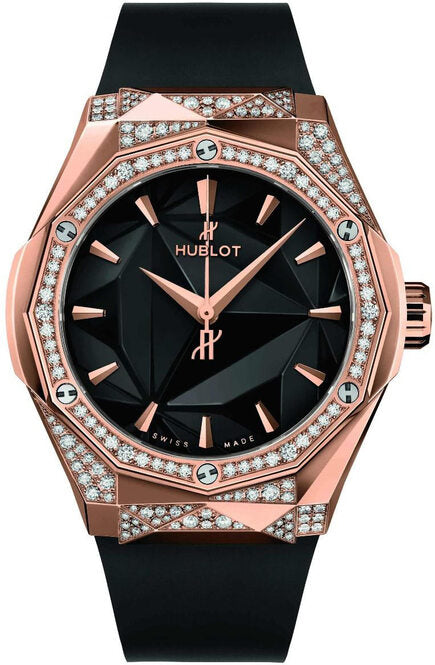 Hublot Classic Fusion Czarny 40 mm Złoto różowe