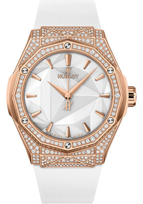 Hublot Classic Fusion Biały 40 mm Złoto różowe