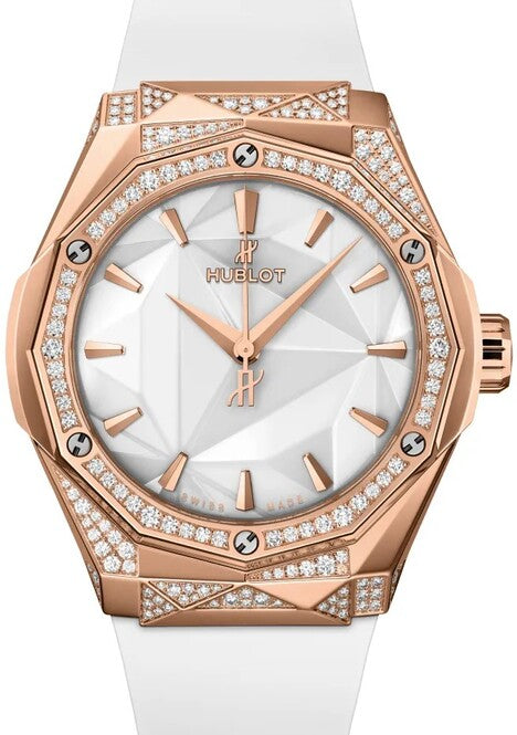 Hublot Classic Fusion Biały 40 mm Złoto różowe