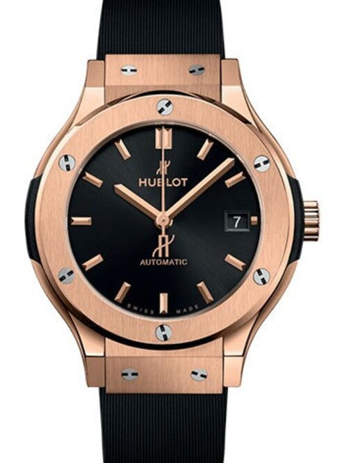 Hublot Classic Fusion Czarny 38 mm Złoto różowe