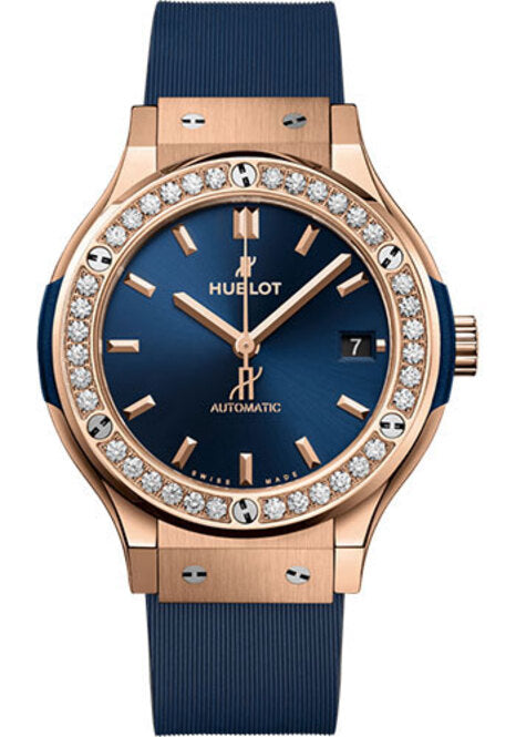 Hublot Classic Fusion Blue 38 mm Złoto różowe