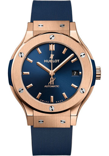 Hublot Classic Fusion Blue 38 mm Złoto różowe