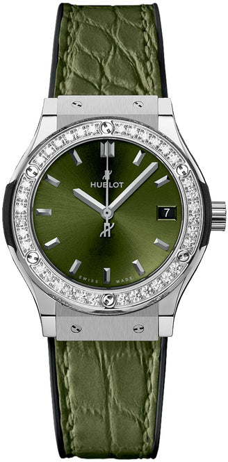 Hublot Classic Fusion Zielony 33 mm Tytan