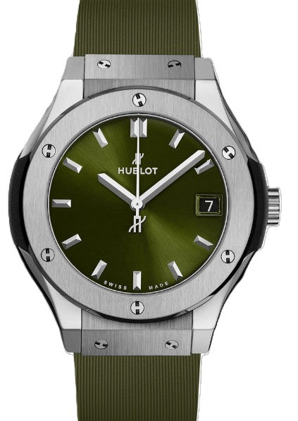 Hublot Classic Fusion Quartz Zielony 33mm Tytan