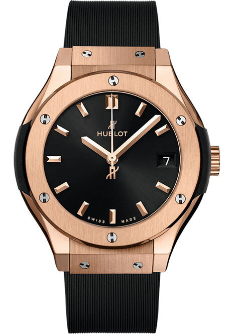 Hublot Classic Fusion Czarny 33 mm Złoto różowe