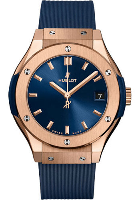 Hublot Classic Fusion Blue 33 mm Złoto różowe